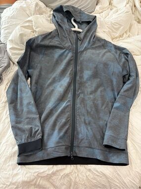 Spiritual Gangster Men's Hooded Lightweight Jacket in Slate Blue-Gray
